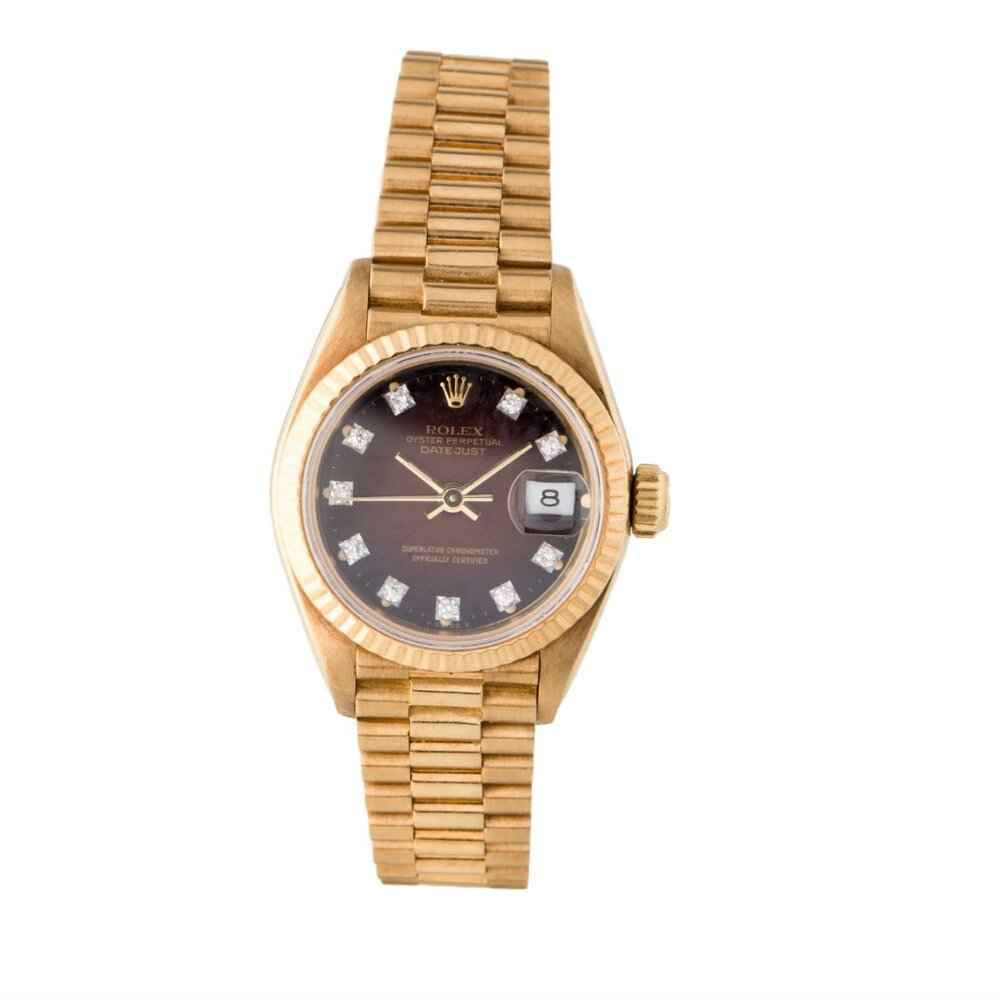 Rolex Datejust Ladies President Bracelet 18k Yellow Gold